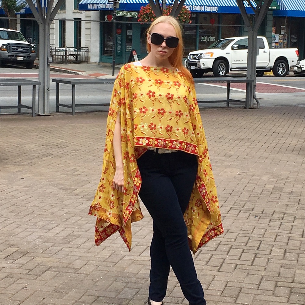 Exclusive, vintage, embroidered, Indian wrap!